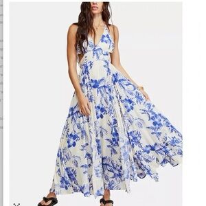 NEW Free People Lille print maxi dress